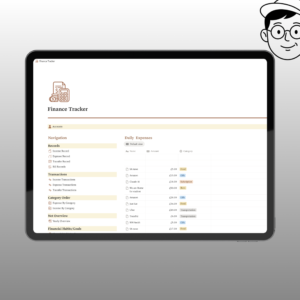 Minimalist Finance Tracker Notion Template | Aesthetic Budget