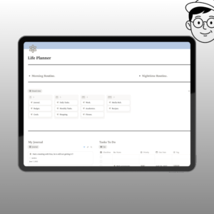 All-in-One Life Planner Notion | Minimalist Daily Organizer