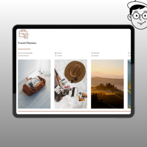 Notion Travel Planner | Minimalist Trip Organizer & Budget