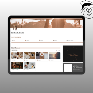 Notion Lifebook Dark Mode | Ultimate Life Planner & Organizer