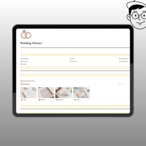 Notion Wedding Planner | Minimalist Bride Organizer & Budget