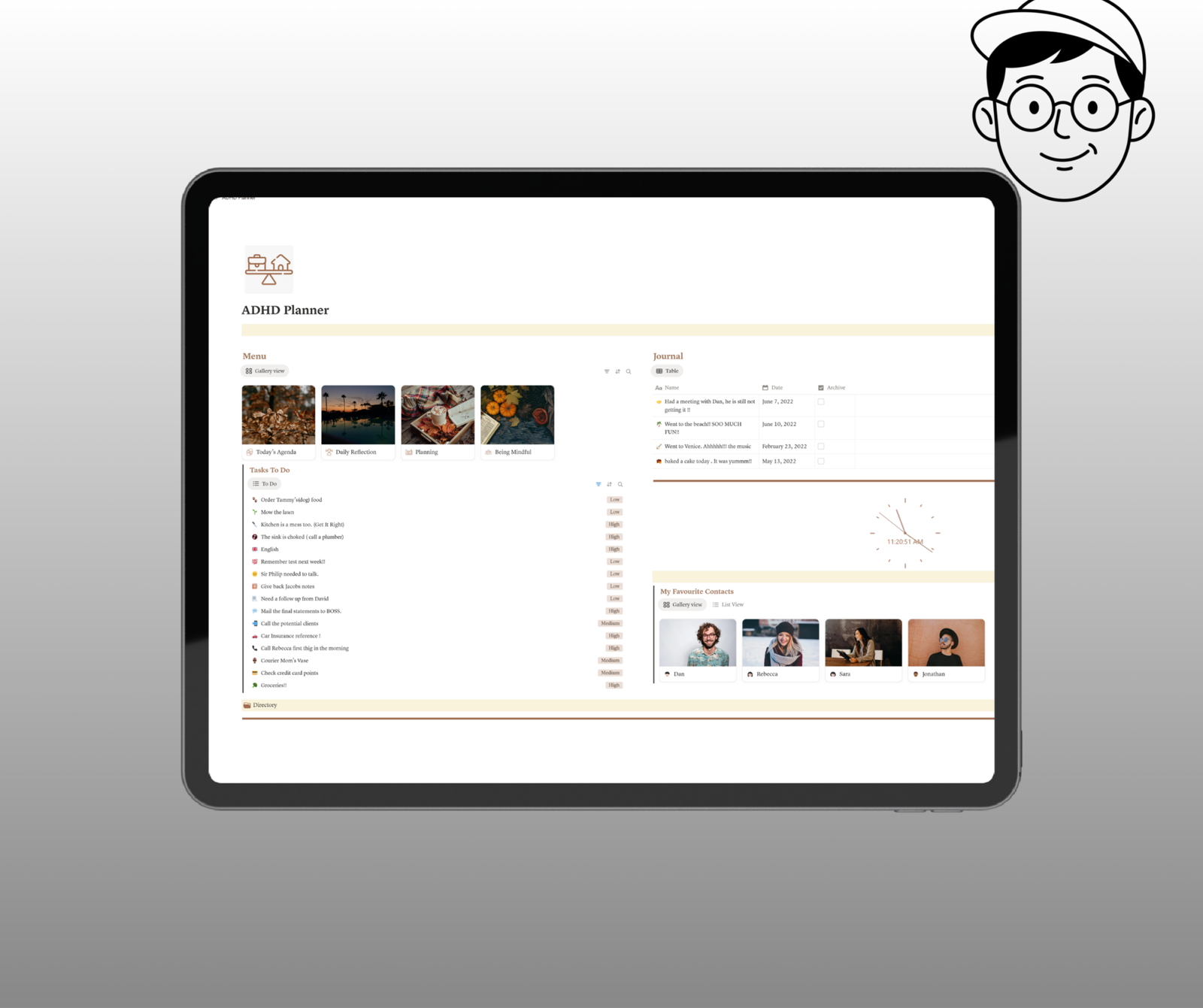 ADHD Friendly Notion Template